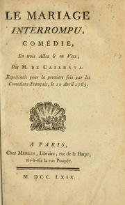 Cover of: Le mariage interrompu by Jean François Cailhava d'Estendoux