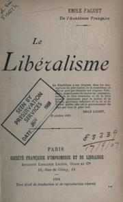 Cover of: Le libéralisme.