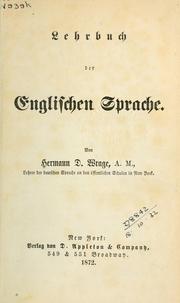 Cover of: Lehrbuch der englischen Sprache. by Hermann D. Wrage