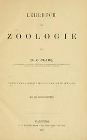 Cover of: Lehrbuch der zoologie by Carl Friedrich Wilhelm Claus