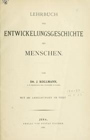 Cover of: Lehrbuch der Entwickelungsgeschichte des Menschen.