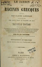 Cover of: Le jardin des Racines grecques by Claude Lancelot