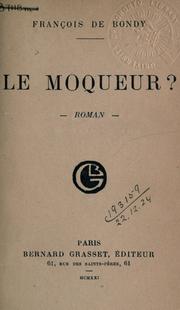 Cover of: Le moqueur? roman.