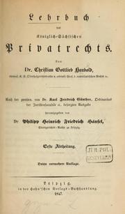 Cover of: Lehrbuch des königlich-sächsischen Privatrechts