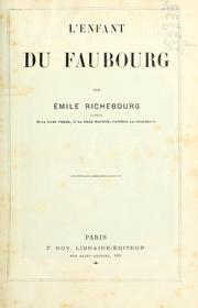 Cover of: L'enfant du faubourg