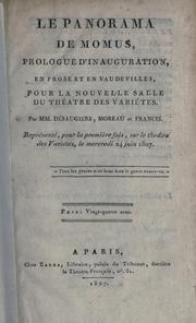 Cover of: Le panorama de Momus: prologue d'inauguration, en prose et en vaudevilles