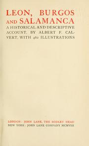 Cover of: Leon, Burgos and Salamanca by Albert Frederick Calvert