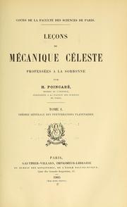 Cover of: Lec ʹons de me canique ce leste by Henri Poincaré