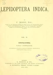 Cover of: Lepidoptera indica.