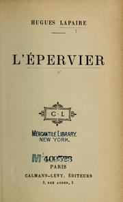 Cover of: L'epervier