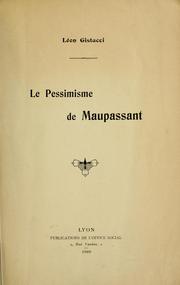 Le pessimisme de Maupassant