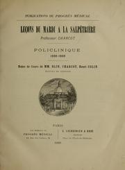 Cover of: Leçons du mardi à la Salpêtrière: [de]Professeur Charcot