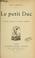 Cover of: Le petit duc