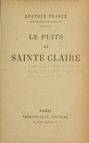 Cover of: puits de Sainte Claire.