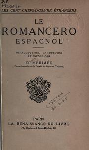 Cover of: Le romancero espagnol: introduction, traduction et notes.