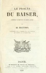 Cover of: procès du baiser: comédie-vaudeville en deux actes.