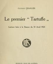 Cover of: premier "Tartuffe".: Lecture faite à la séance du 14 avril 1923.