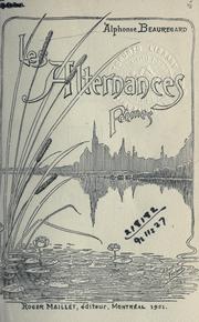 Cover of: Les alternances: poèmes.