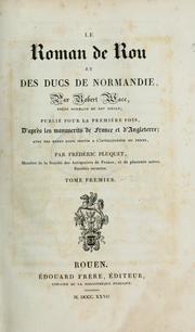 Cover of: Le Roman de Rou et des ducs de Normandie by Wace