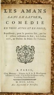 Cover of: Les amans sans le savoir by Saint-Chamond, Claire Marie (Mazarelli) de la Vieuville, marquise de