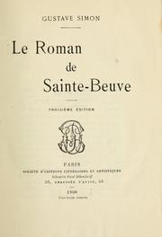 Le roman de Sainte-Beuve by Gustave Marie Stéphane Charles Simon