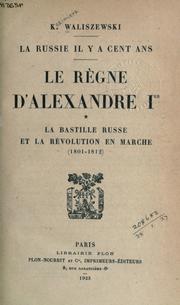 Cover of: Le règne d'Alexandre Ier