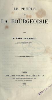 Cover of: Le peuple et la bourgeoisie