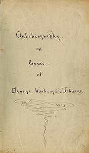 Autobiography by George Washington Johnson