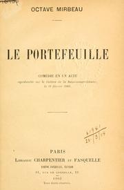 Cover of: Le portefeuille.