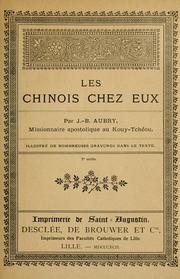 Cover of: Les chinois chez eux