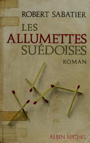 Cover of: Les allumettes suédoises.