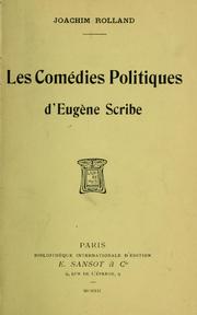 Cover of: comédies politiques d'Eugène Scribe.