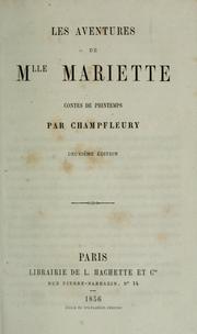 Cover of: Les aventures de Mlle Mariette: contes de printemps