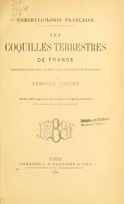 Cover of: coquilles terrestres de France: description des familles, genres et especes