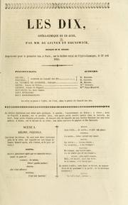 Cover of: Les dix: opéra-comique en un acte