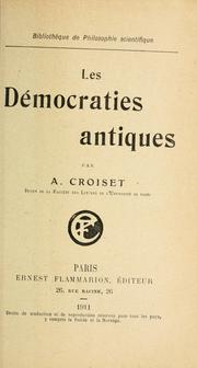 Cover of: Les démocraties antiques.