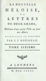 Cover of: La nouvelle Héloïse by Jean-Jacques Rousseau