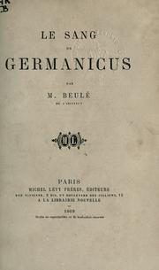 Cover of: Le sang de Germanicus