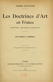 Cover of: Les doctrines d'art en France by André Fontaine, André Fontaine