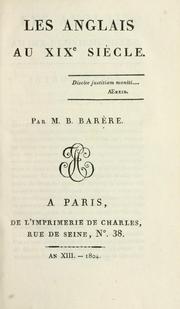 Cover of: Les anglais au XIXe siècle