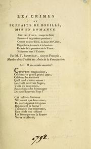 Cover of: Les crimes et forfaits de Bouillé: mis en romance ...