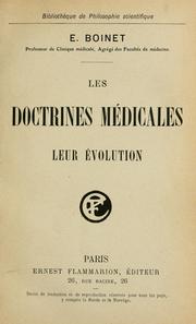 Front cover of Les doctrines médicales by Édouard Boinet