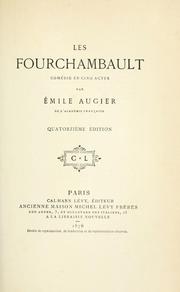 Cover of: fourchambault: comédie en cinq actes.