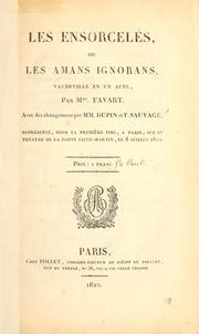 Cover of: Les ensorcelés, ou, Les amans ignorans by Favart Mme, Favart Mme