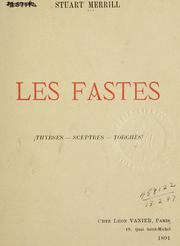 Cover of: Les fastes by Stuart Merrill