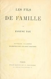 Cover of: Les fils de famille