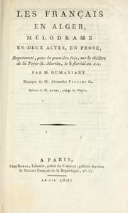 Cover of: Les français en Alger by Dumaniant, Antoine Jean Bourlin, called