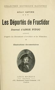 Cover of: déportés de fructidor: journal d'Ange Pitou