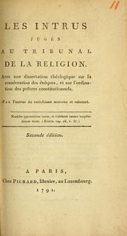 Cover of: Les intrus jugés au tribunal de la religion