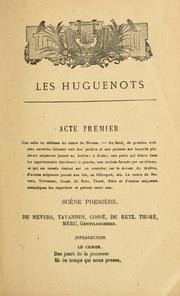 Cover of: Les Huguenots: opéra en cing actes